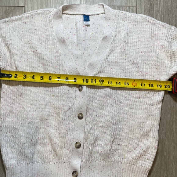 Old Navy Girls' Cream Confetti Knit Warm Stylish Cozy Layering Cardigan L  (10) - Picture 8 of 8